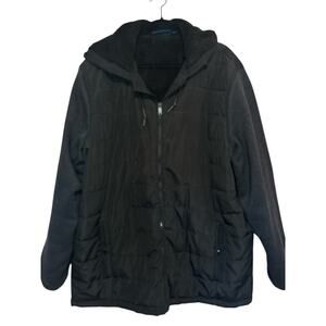 Men’s Apt. 9 Black Fleece Jacket-Size-XXL-EUC